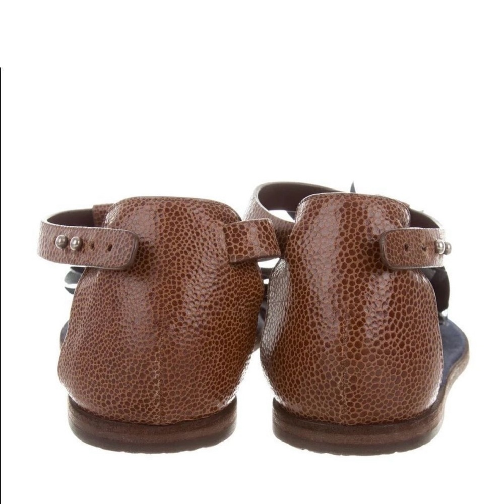 Brunello Cucinelli Brown Floral Women's Sandals - Picture 4 of 5